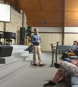 Austin Shaner speaking