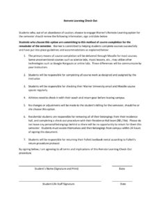 Remote Learning Check Out