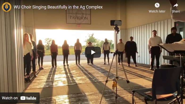 WU Choir Sings Beautifully at Swindle Ag Complex