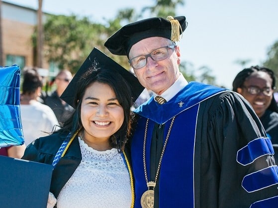 President David Hoag With Warner Graduate