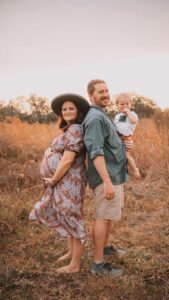 Family in field